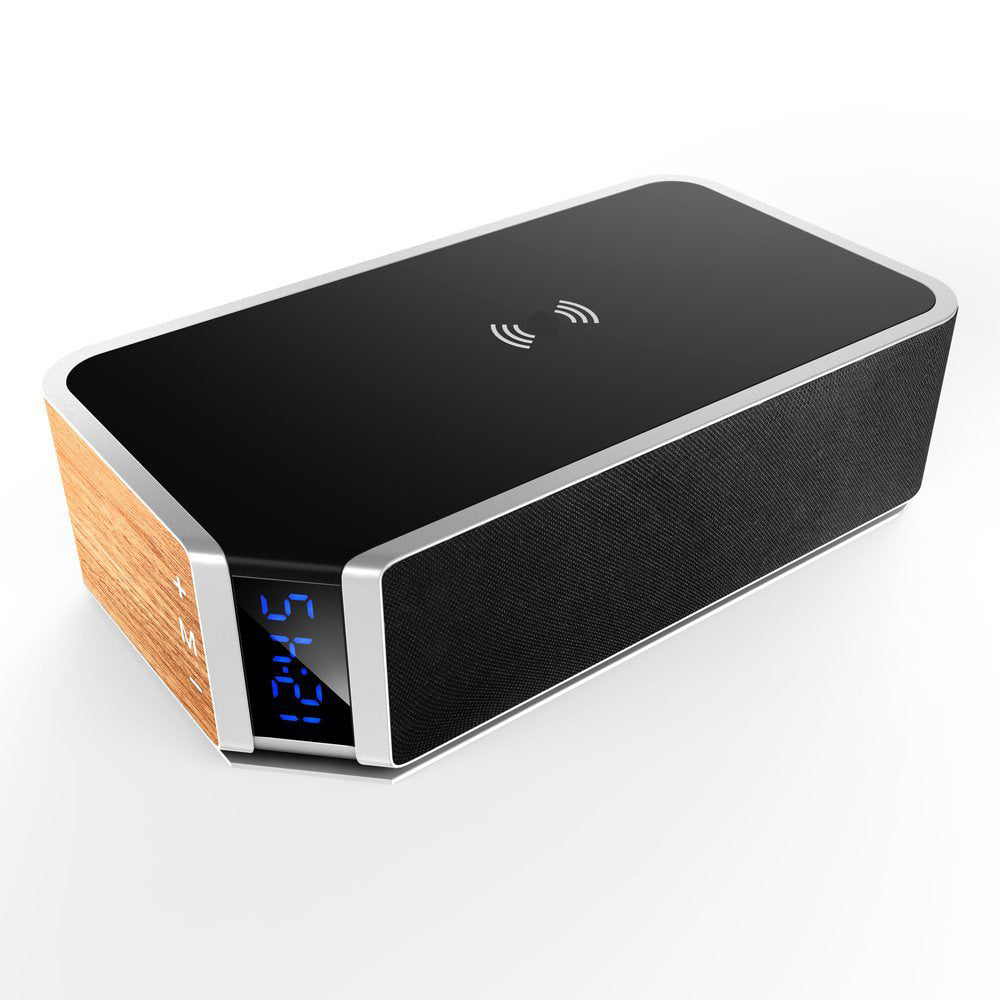Enceinte Bluetooth FM avec réveil et charge sans fil – 5W