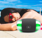 Enceinte avec caisson de basses et éclairage d’ambiance